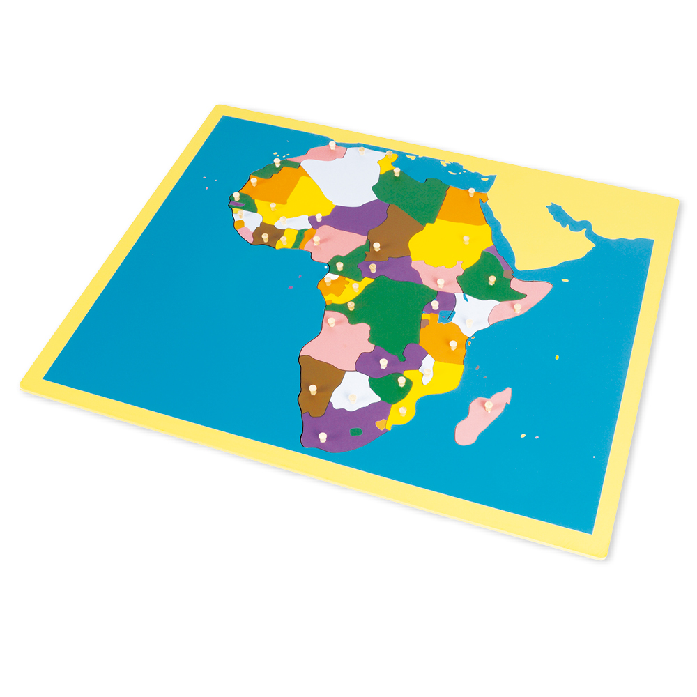 Montessori Puzzlekarte Afrika, ca. 57 x 45 cm