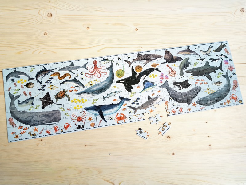 Puzzle Bedrohte Tiere Ozean zum Artenschutz, ab 6 Jahren