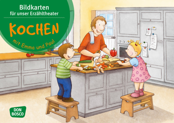 Kamishibai Bildkartenset - Kochen mit Emma und Paul, 1 bis 5 Jahre
