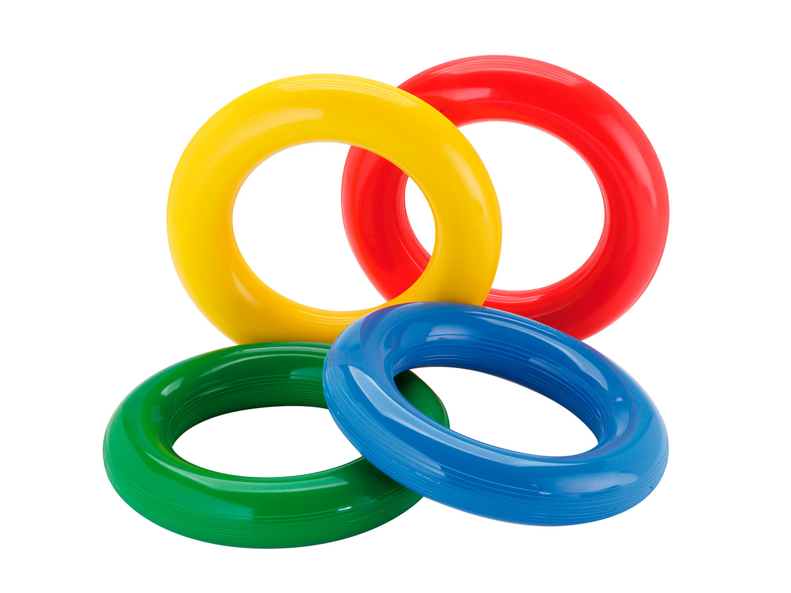 Spielringe Gymnic Gym Ring, Ø 18 cm, 4er-Set, blau/gelb/grün/rot