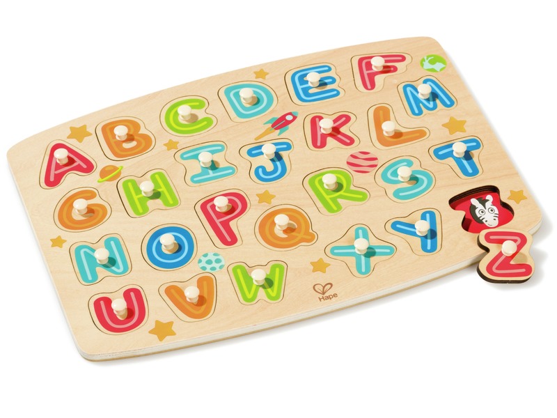 Steckpuzzle Alphabet aus Holz, 26 Buchstaben, ab 3 Jahren