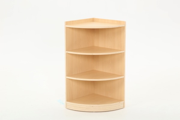 Kinder-Regal, Raumteiler, hoch, Ecke, 3 Fächer, 39x39x80 cm, Ahorn