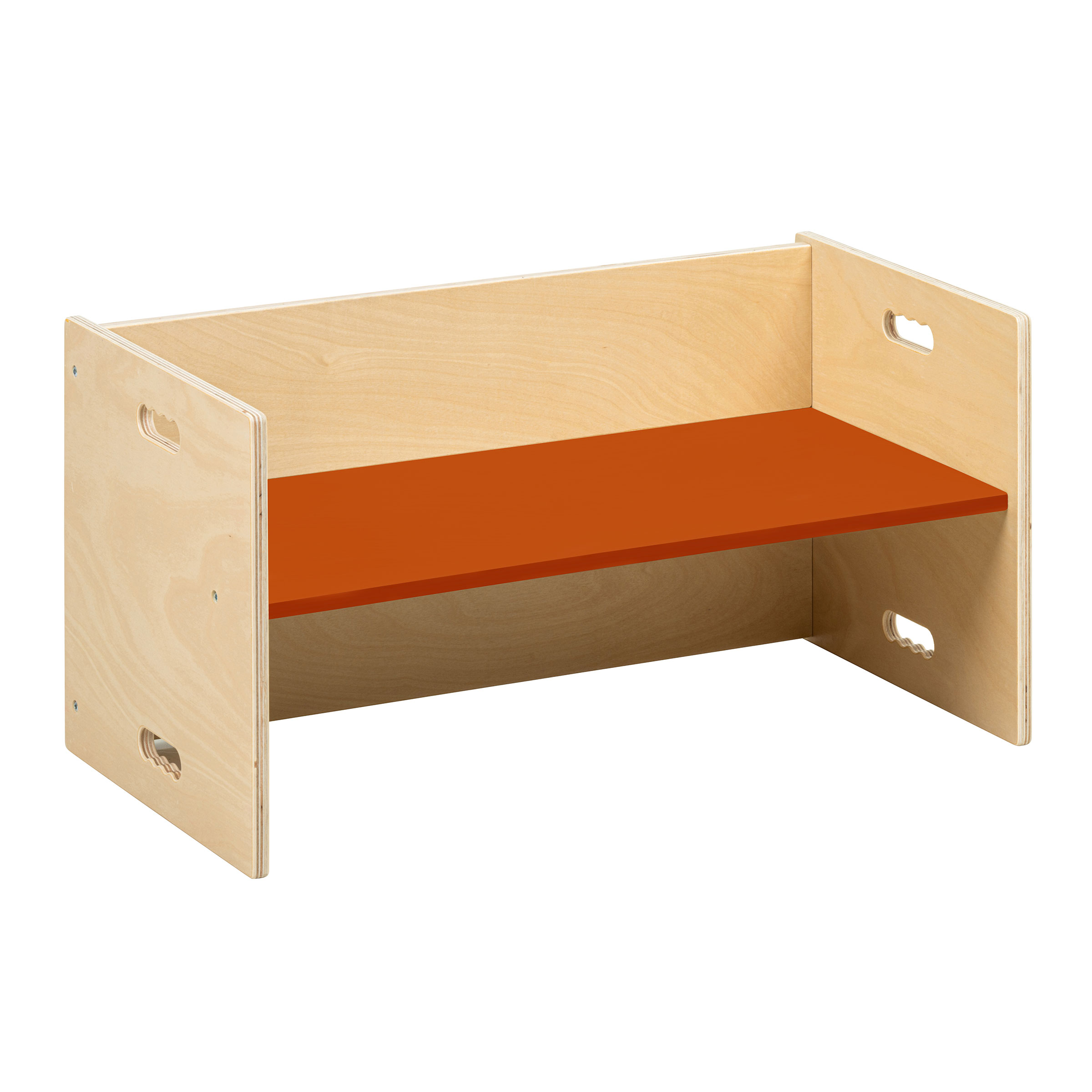 Kubenbank 72 x 36 cm, Indischrot – Sitzbank und Tisch
