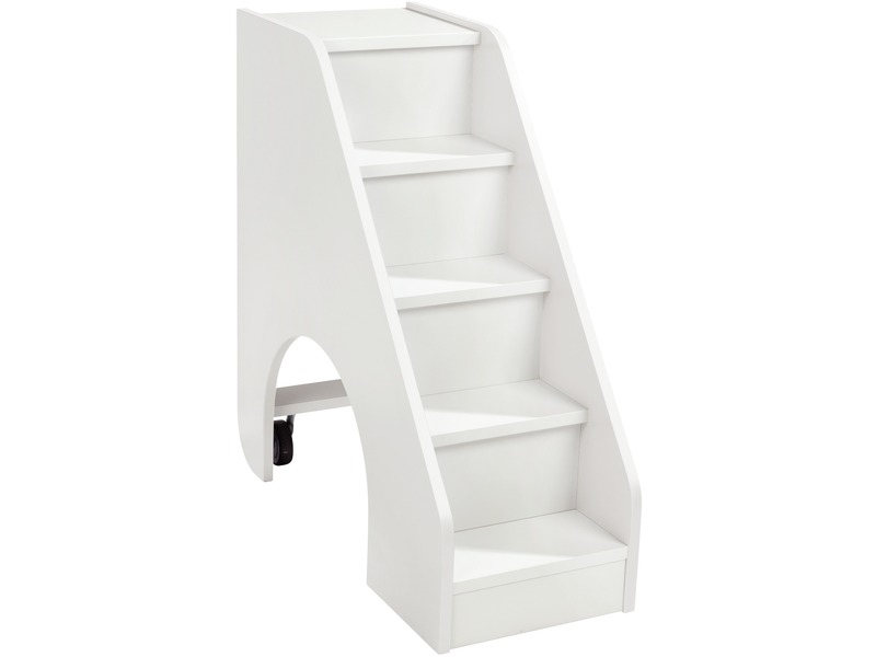 Mobile Treppe Extra für Krippe und Kita, Höhe 74 cm, weiß