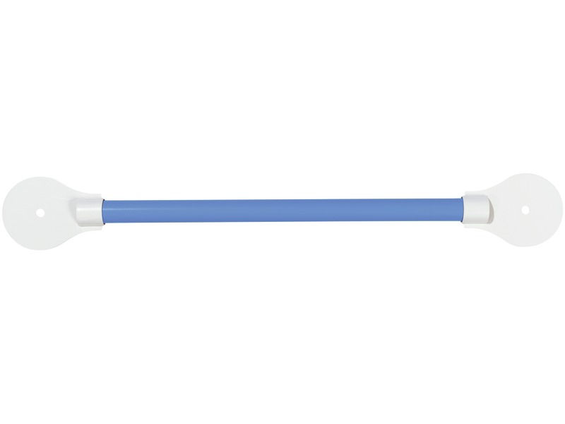 Wand-Haltestange klein, gerade, für erste Schritte, ab 9 Monaten, blau/weiß