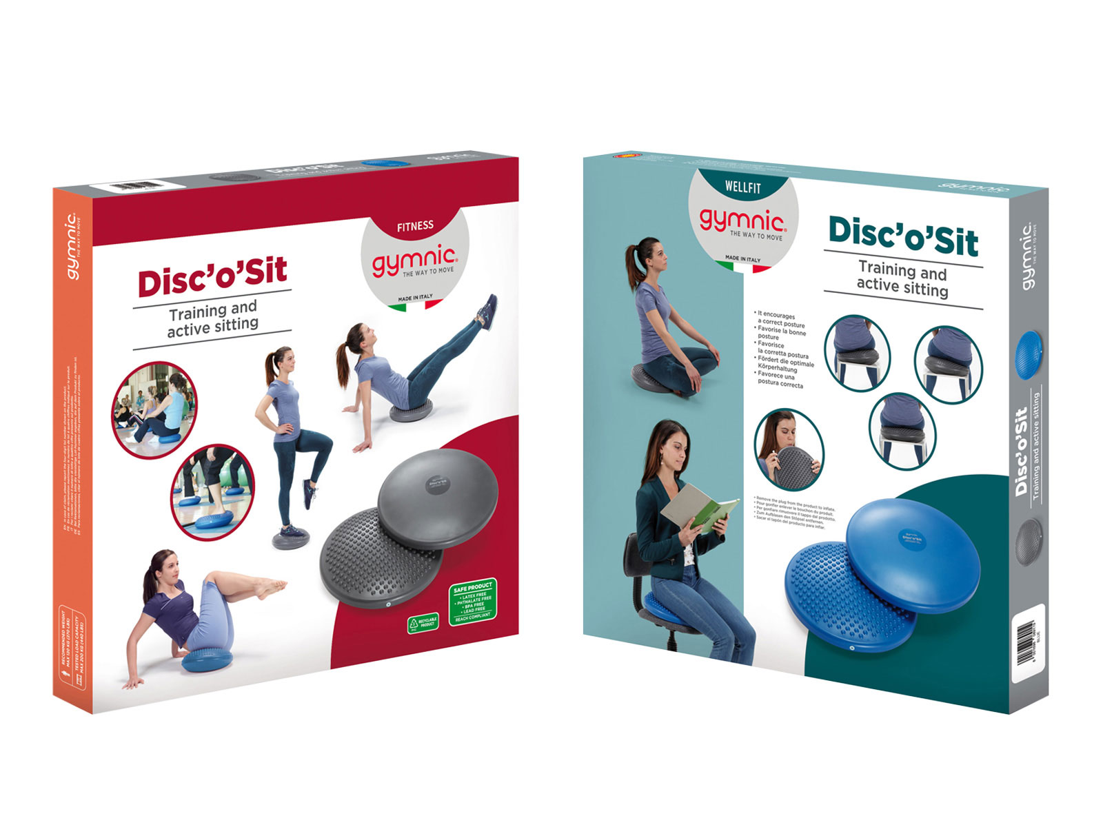 Sitzkissen Gymnic Disc'o'Sit, 39 cm, blau