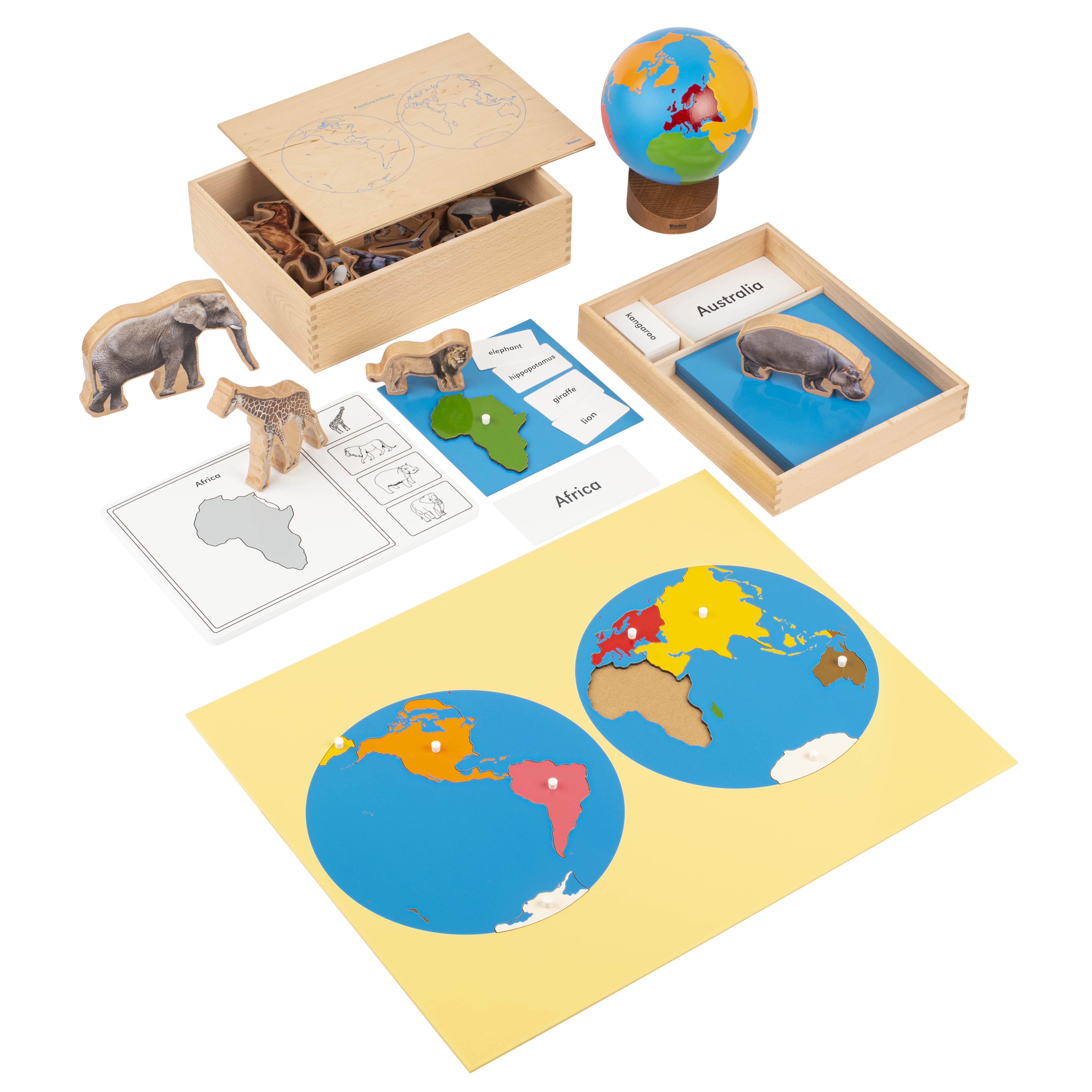 Kontinentkiste - Montessori Geographie