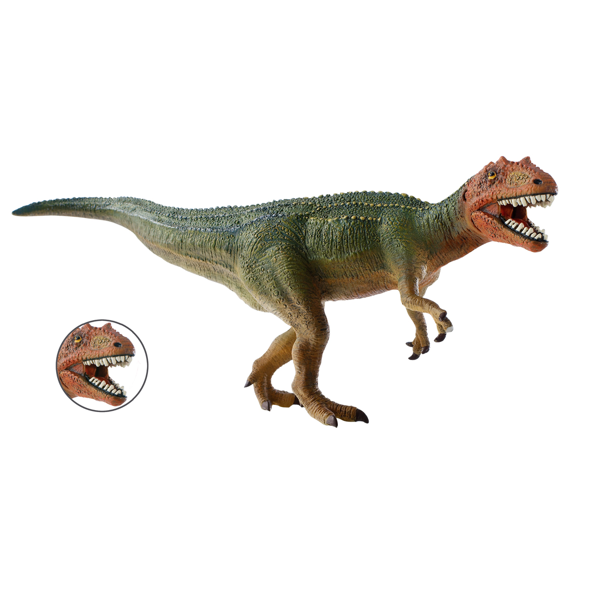 Giganotosaurus Spielfigur mit beweglichem Unterkiefer, handbemalt, ab 3 Jahre
