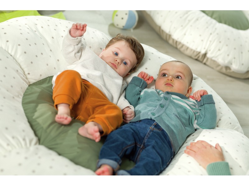Babykissen Kuschelnest mit Samtbezug, Ø 120 cm, ab 0 Jahren, elfenbein