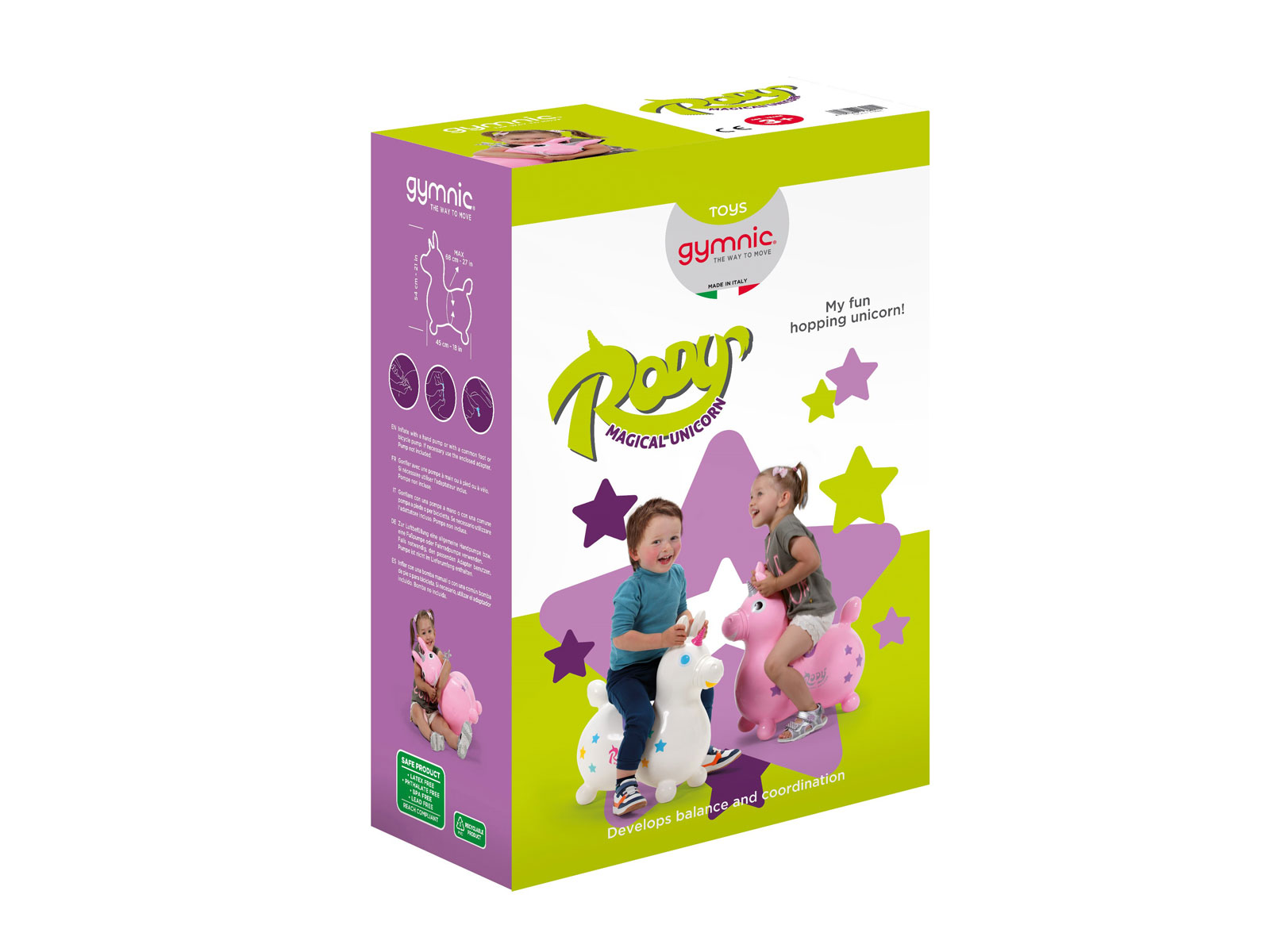 Hüpftier Gymnic Rody Magical Unicorn, light pink