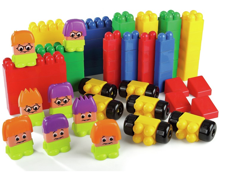 Bausteine für Kleinkinder mit 8 Figuren, 96 Teile, ab 18 Monaten