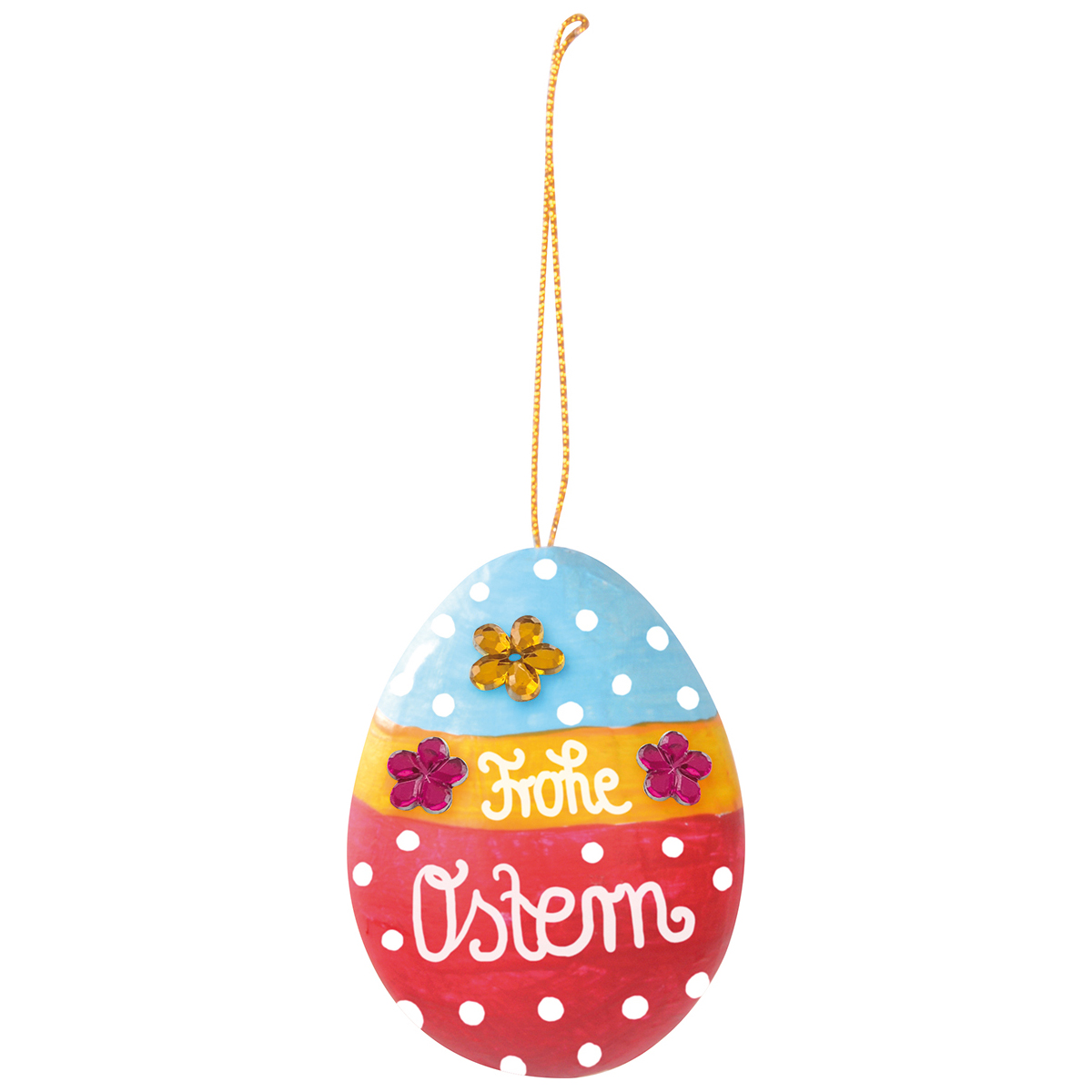 Karton, Eier mit Aufhänger 10er Set 6 x 4 cm, leichte Deko, Eier
