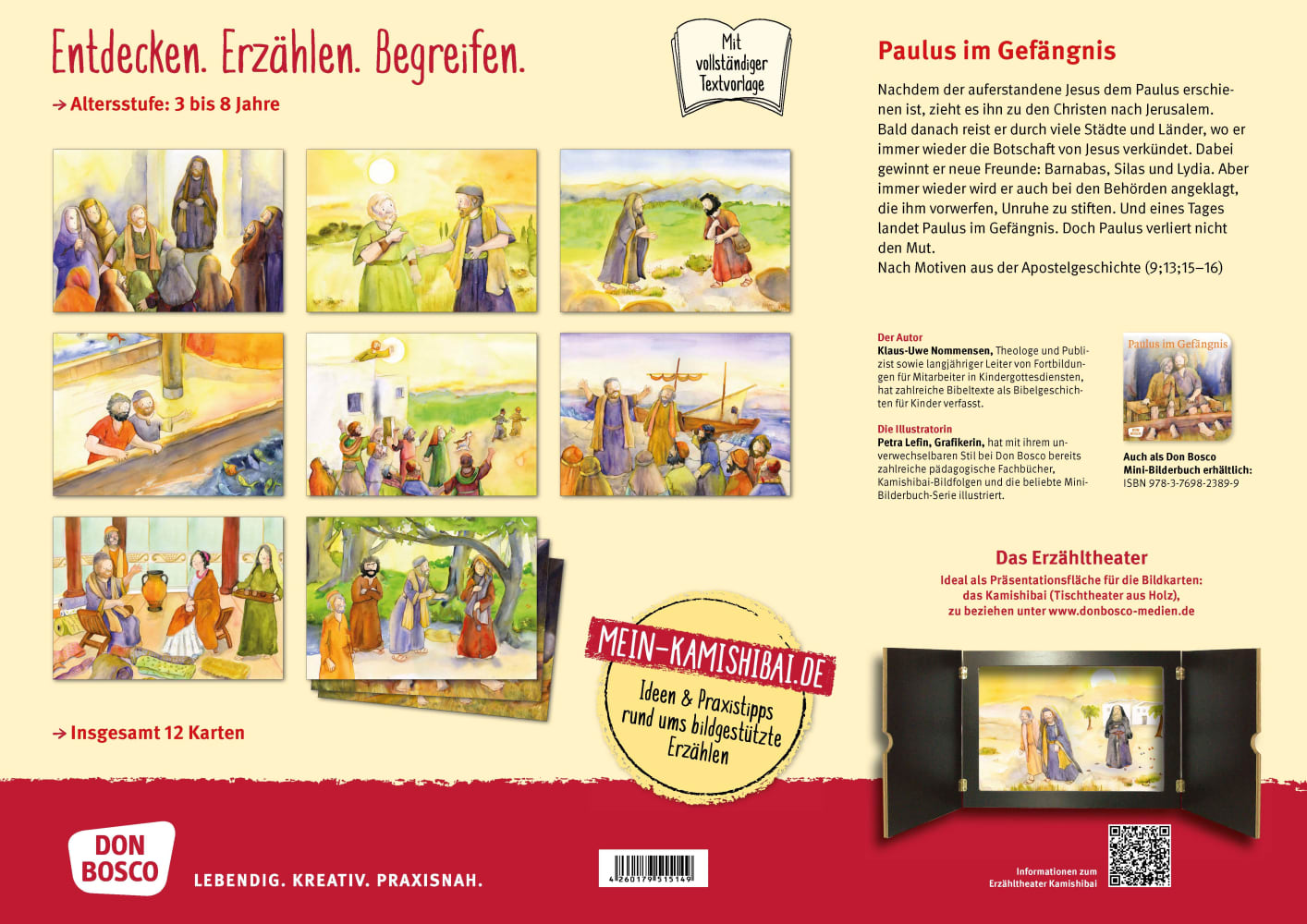 Kamishibai Bildkartenset - Paulus im Gefängnis, 3-8 Jahre