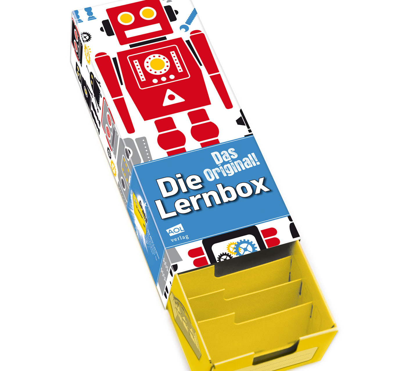 AOL Lernbox DIN A8, Design: Roboter, 25er-Paket