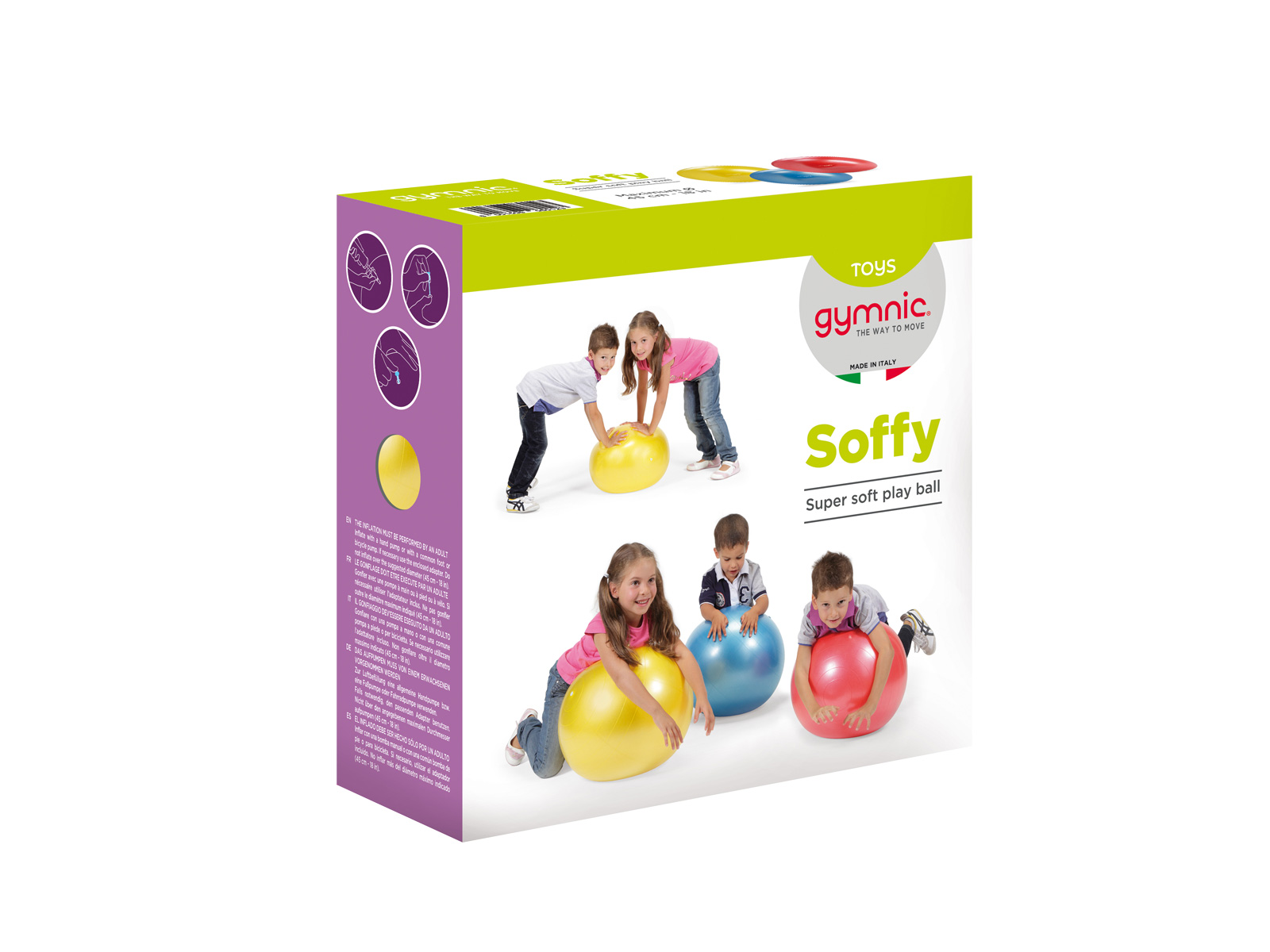 Spielball Gymnic Soffy Play und Beach Ball, Ø 45 cm, farblich sortiert