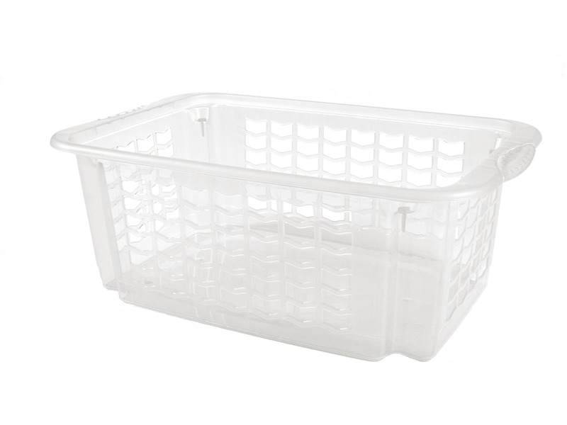 Aufbewahrungskorb weich mit Lochmuster, 15 Liter, transparent