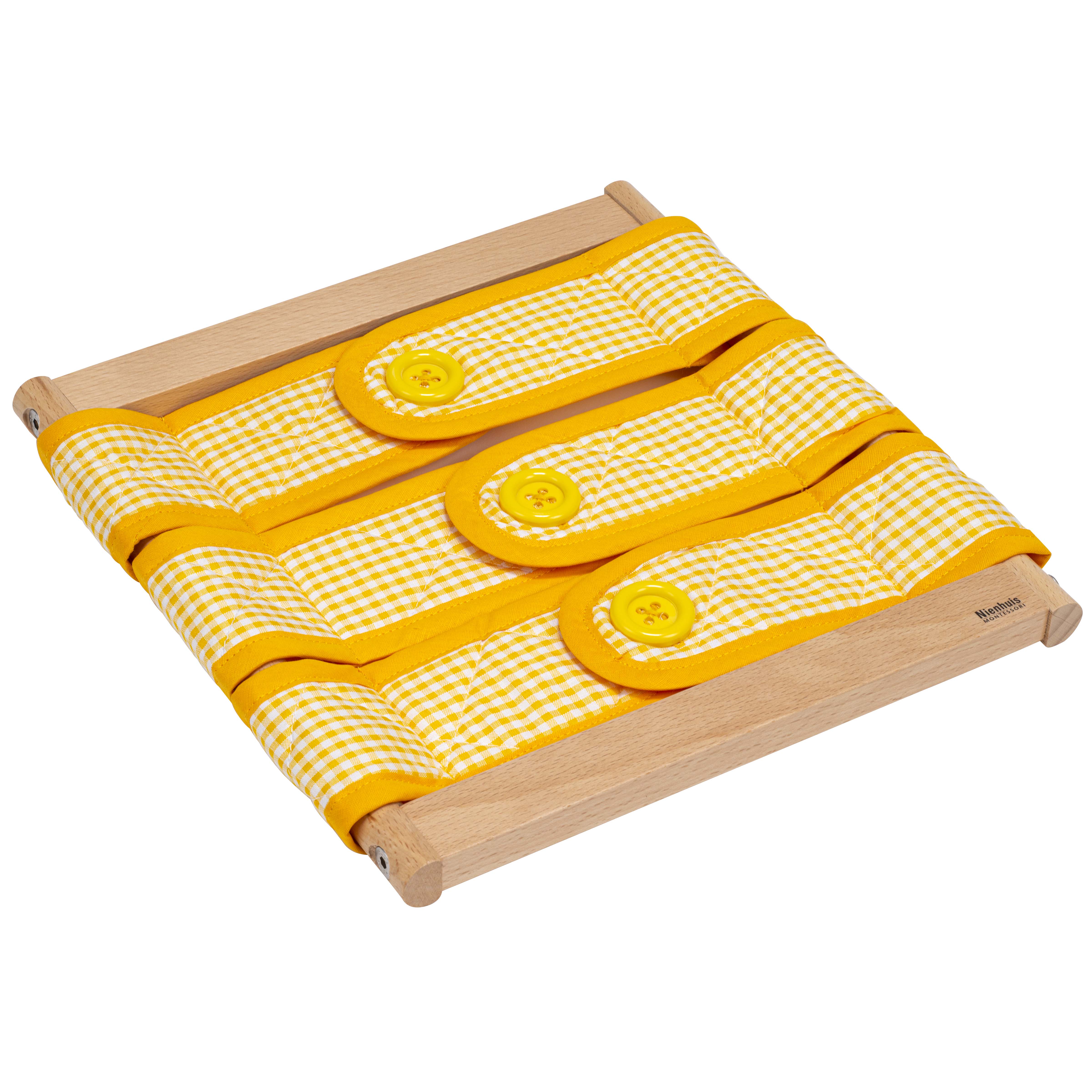Kleinkind-Anziehrahmen mit Knöpfen - Montessori Übungen des täglichen Lebens