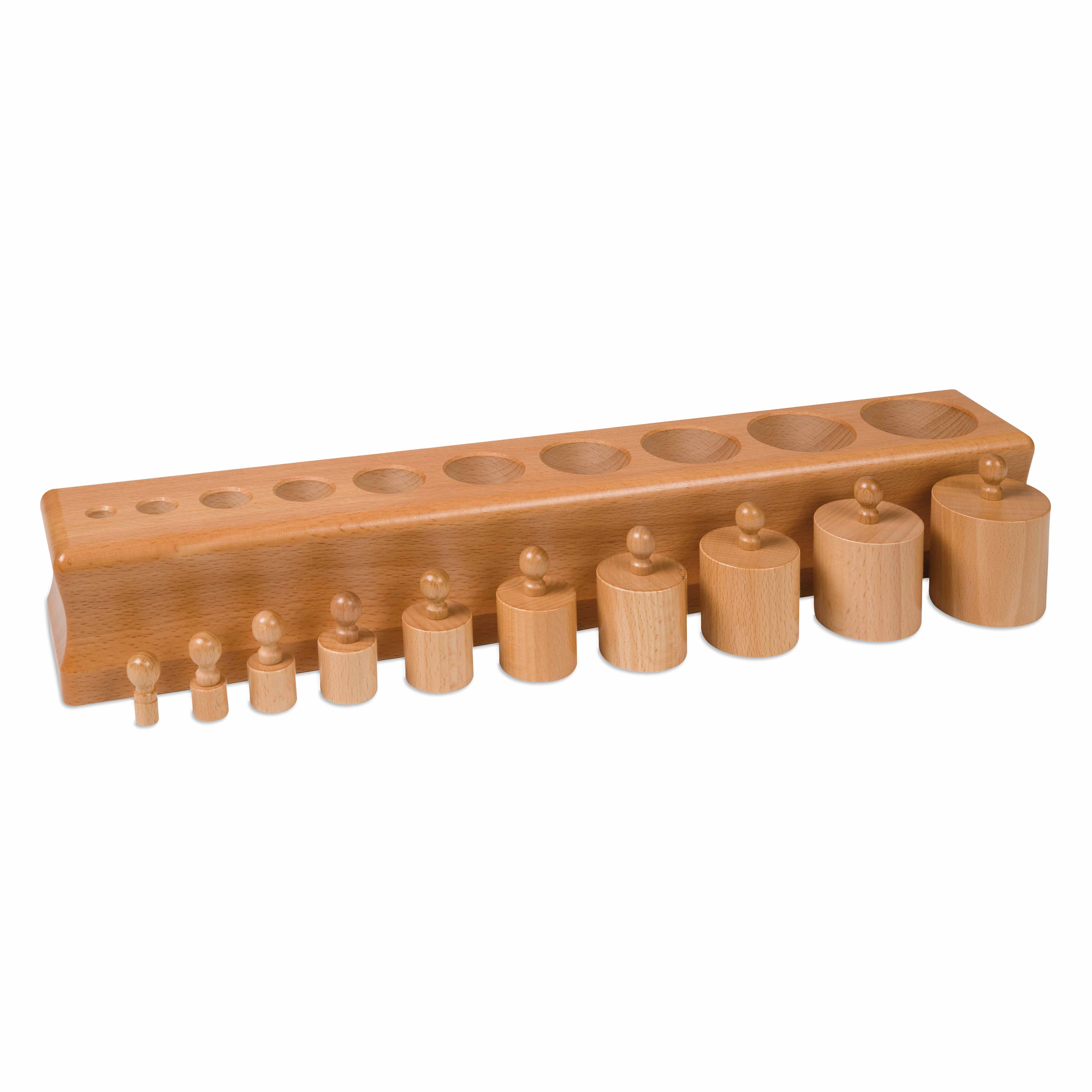 Block mit Zylindern 1 - Montessori Sinnesmaterial