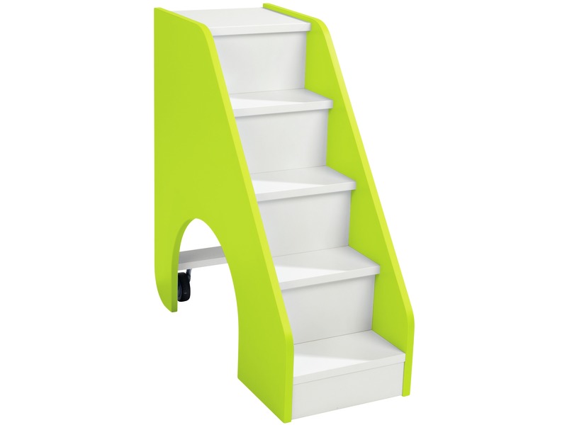 Mobile Treppe Extra für Krippe und Kita, Höhe 74 cm, hellgrün