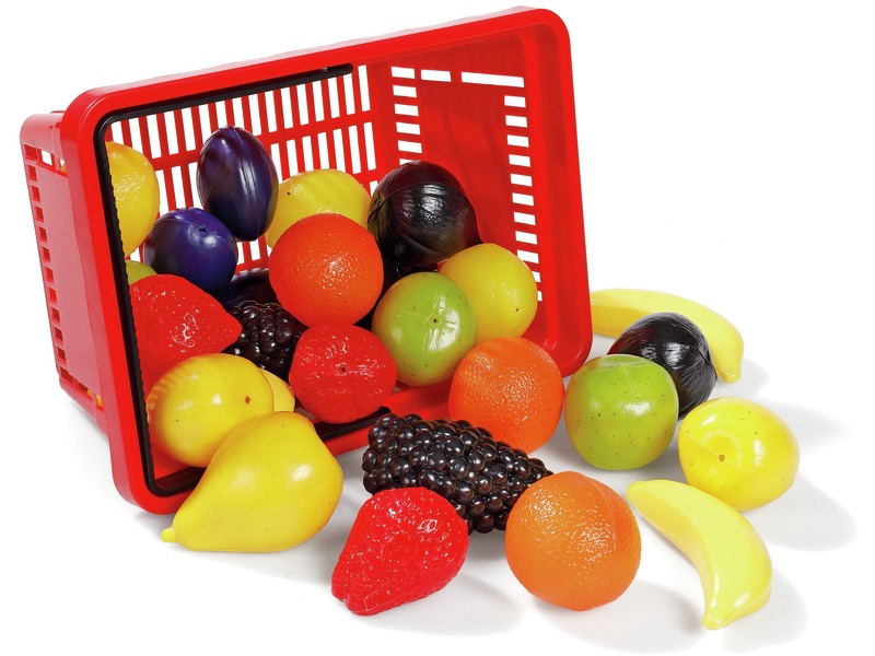 Obstkorb mit 27 Spielfrüchten für das Rollenspiel, ab 2 Jahren