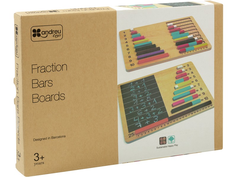 Holzplatten für Cuisenaire-Stäbchen zum Zählen und Rechnen, 2 Stück, ab 3 Jahren