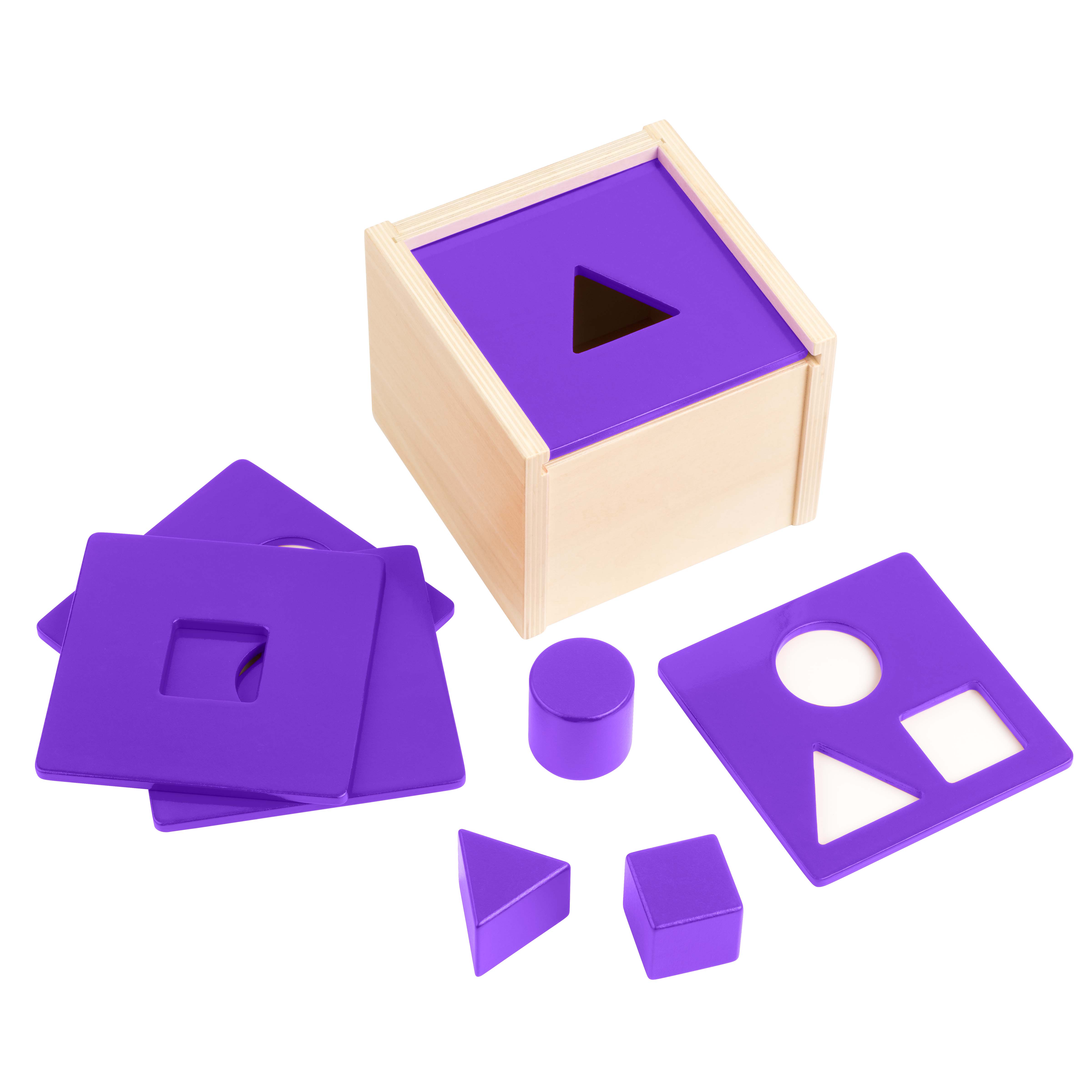 Platziere die Form – Formensortierspiel aus Holz, 14-17 Monate