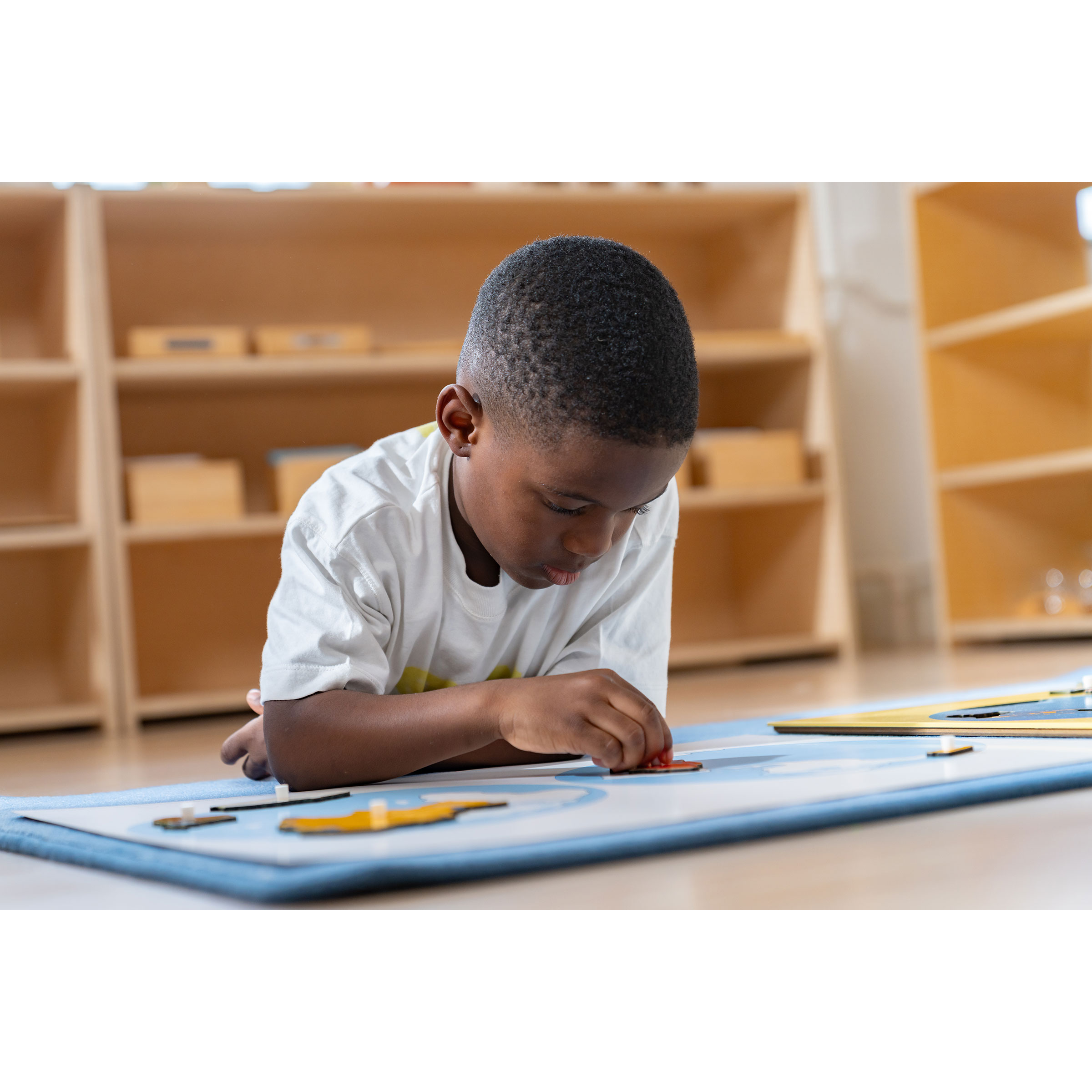 Puzzlekarte Erdteile - Montessori Geographie