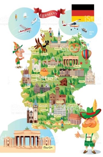 Kinderteppich Deutschland, 110 x 160 cm