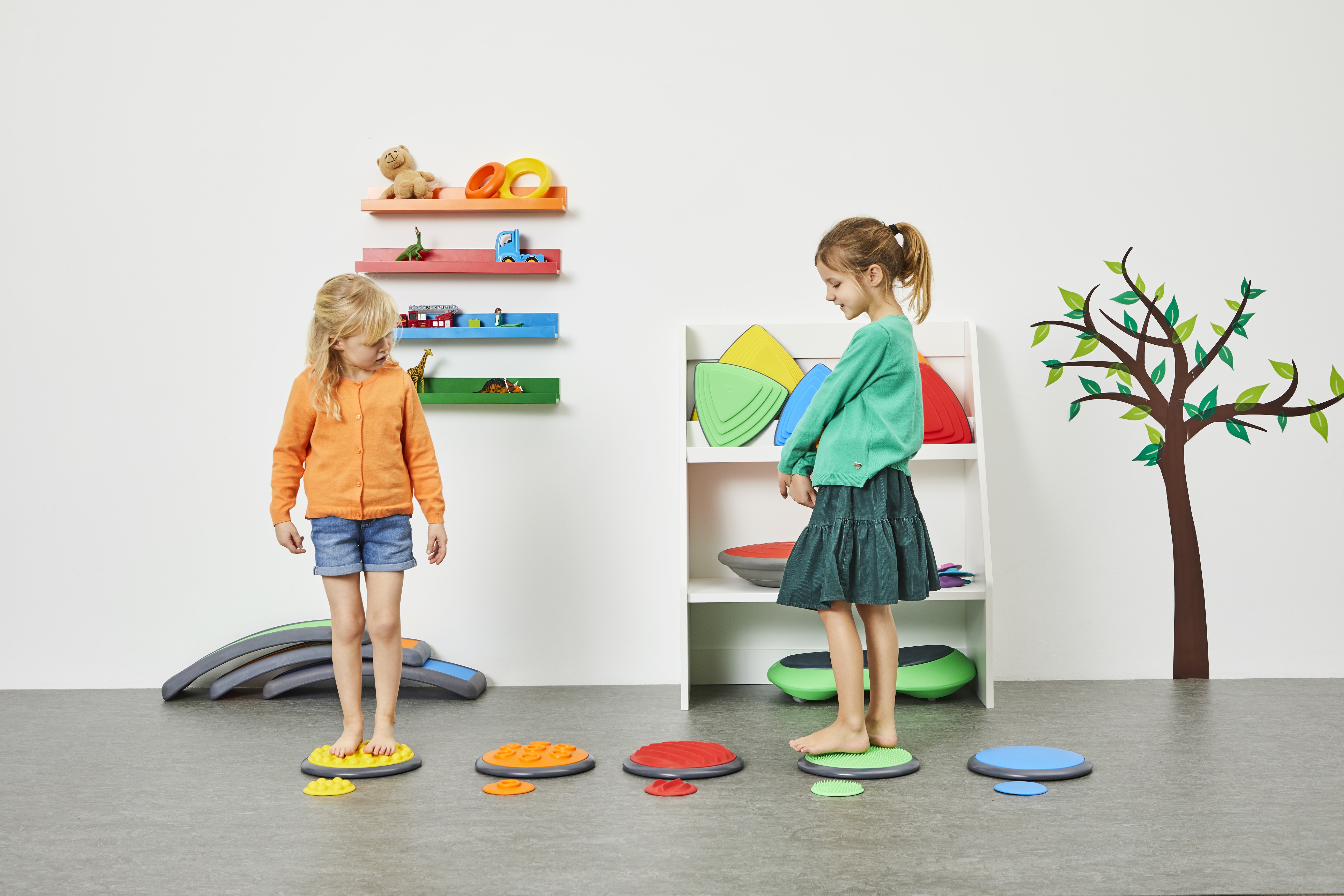 Taktile Fühlplatten, Gonge Scheiben, Set 1, inkl. Augenbinde, 5er Set