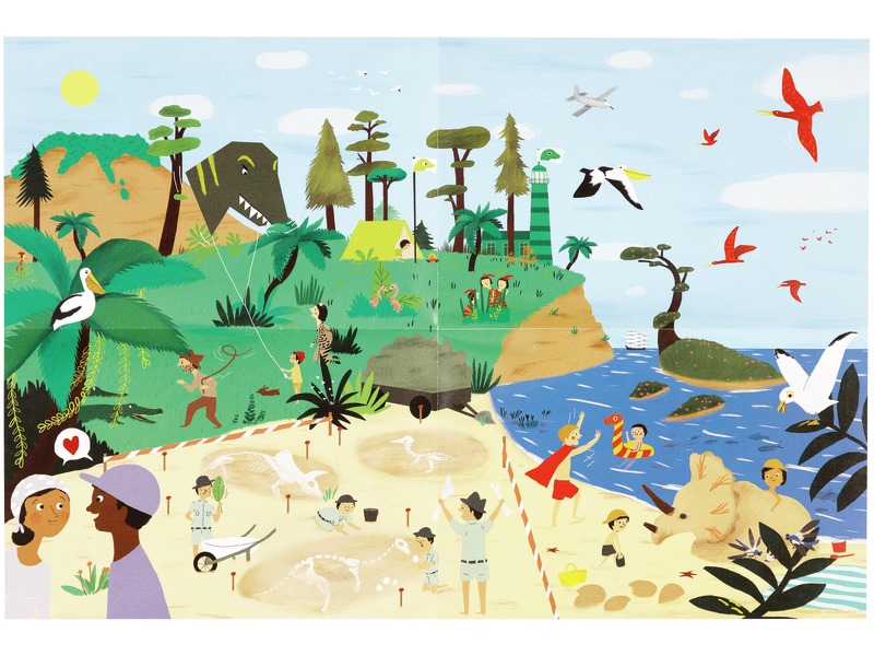 Puzzle Back in Time Dinosaurier mit Poster, 192 Teile, ab 6 Jahren