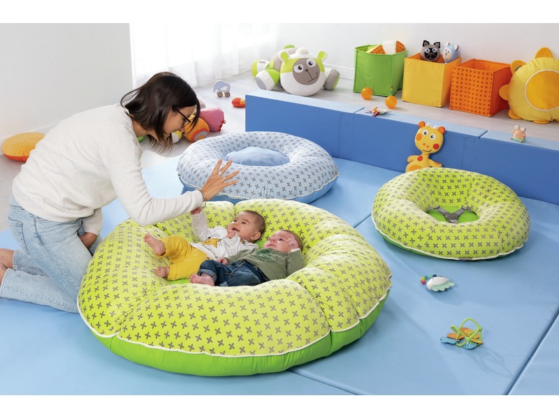 Babykissen Kuschelnest mit Samtbezug, Ø 120 cm, ab 0 Jahren, elfenbein