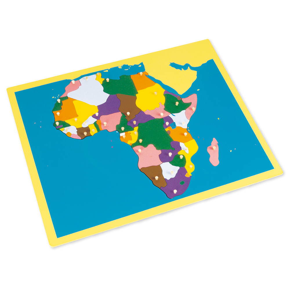 Montessori Puzzlekarte Afrika, ca. 57 x 45 cm