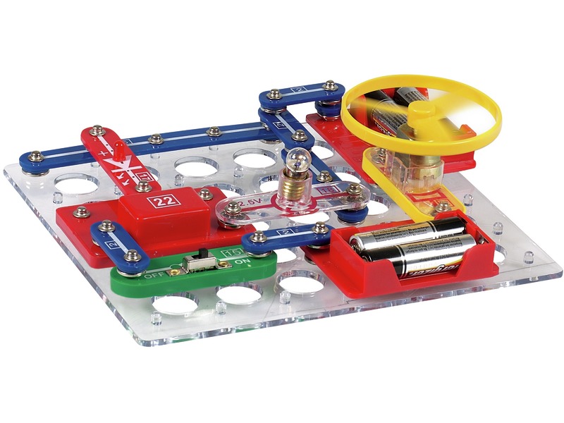 Experimentierset Stromkreis mit ca. 25 Teilen für 88 Experimente, ab 8 Jahren