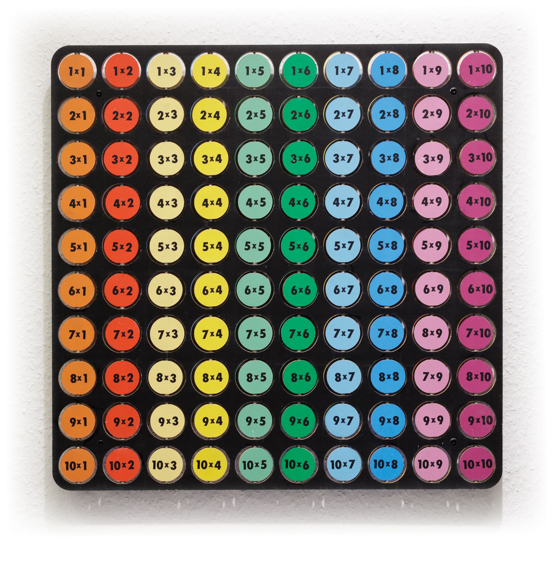 Wandelement 1 x 1, Lernspiel für das Einmaleins, MDF, 59 x 59 cm