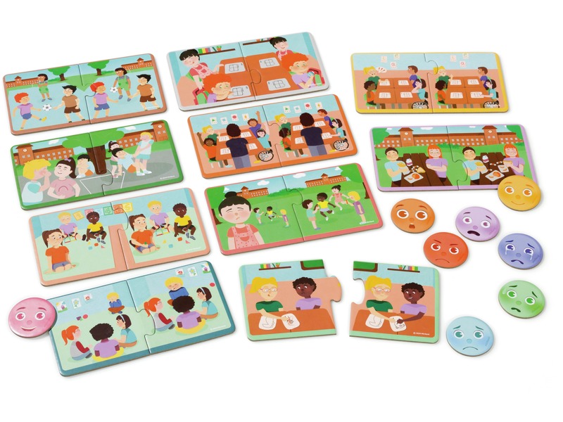 Duo-Puzzles Emotionen, Szenen und Gefühle zuordnen, 10 Puzzles, ab 2 Jahren