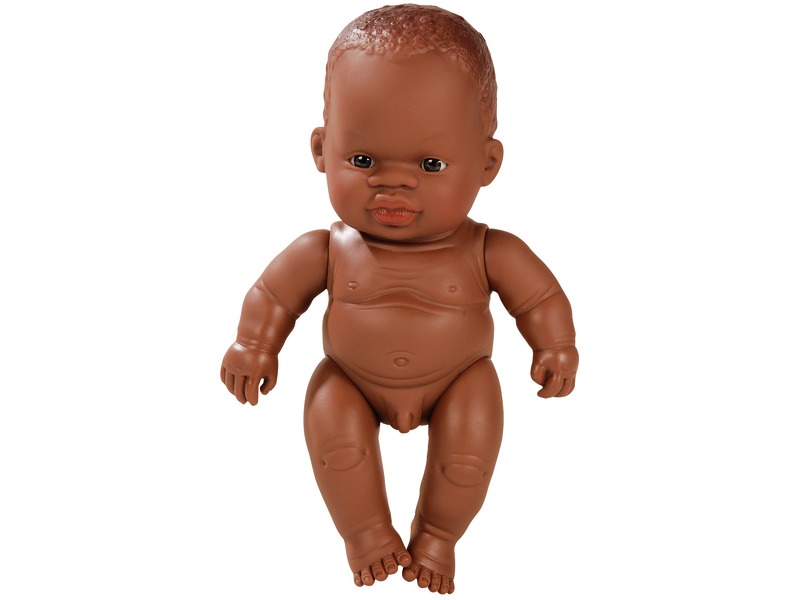 Babypuppe Gustav mit festem Körper, ohne Haare, 21 cm, ab 1 Jahr