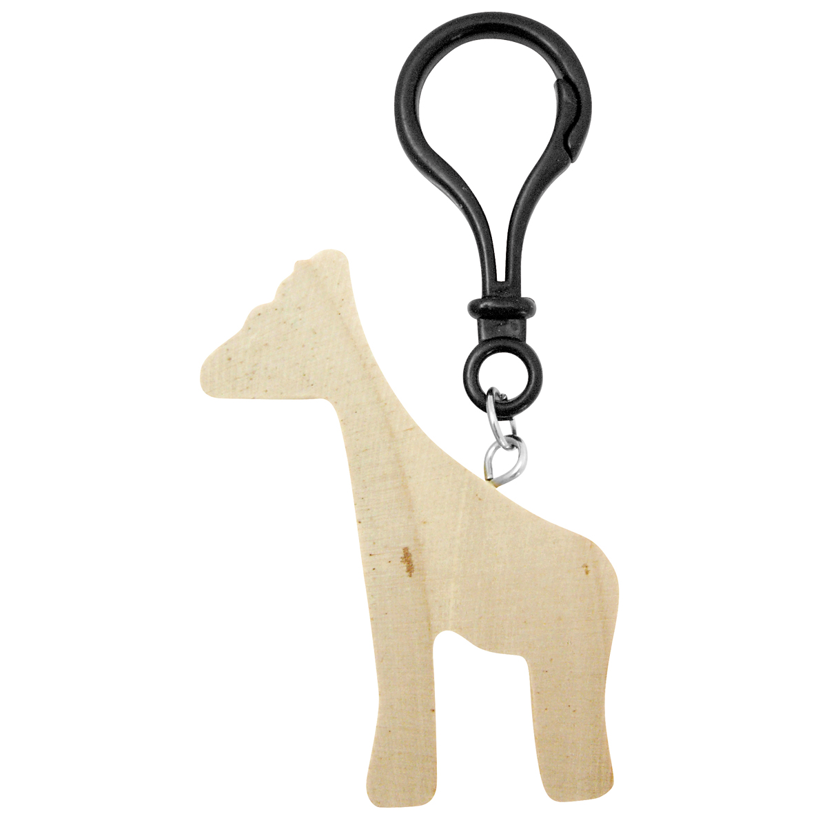 Holzfiguren Tiere Schlüsselanhänger 12er Set, bemalbar, ca. 5 x 9,5 x 0,8 cm