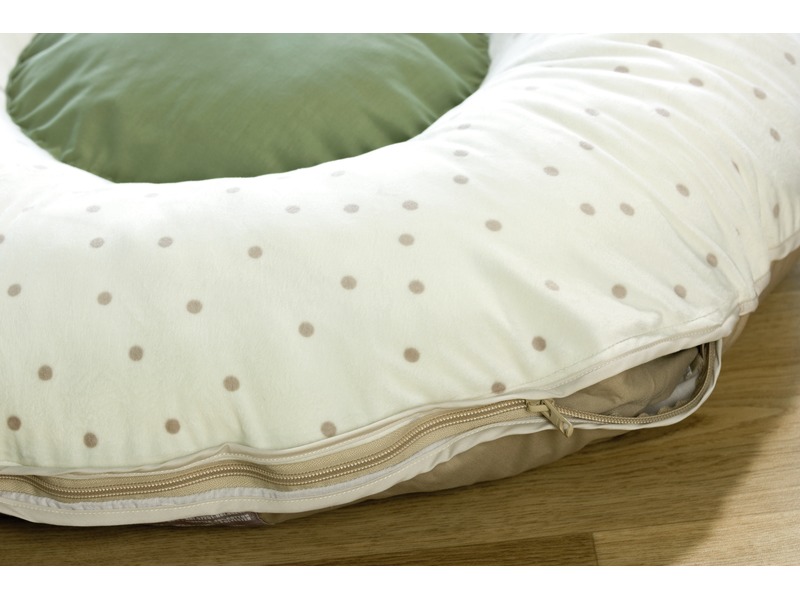 Babykissen Kuschelnest mit Samtbezug, Ø 120 cm, ab 0 Jahren, elfenbein