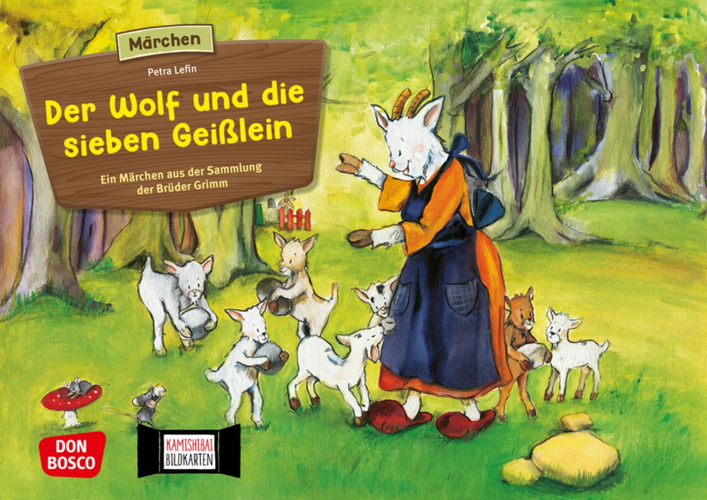 Kamishibai Bildkartenset - Der Wolf und die Sieben Geisslein