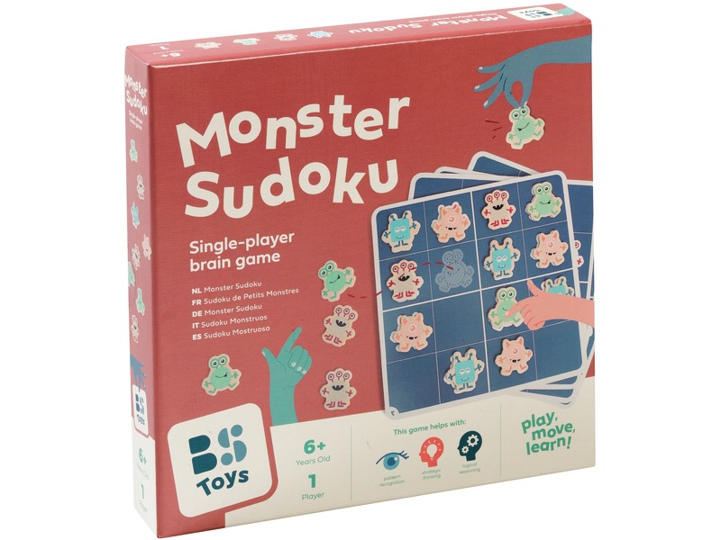 Logikspiel Monster Sudoku mit Steckbrettern, ab 6 Jahren