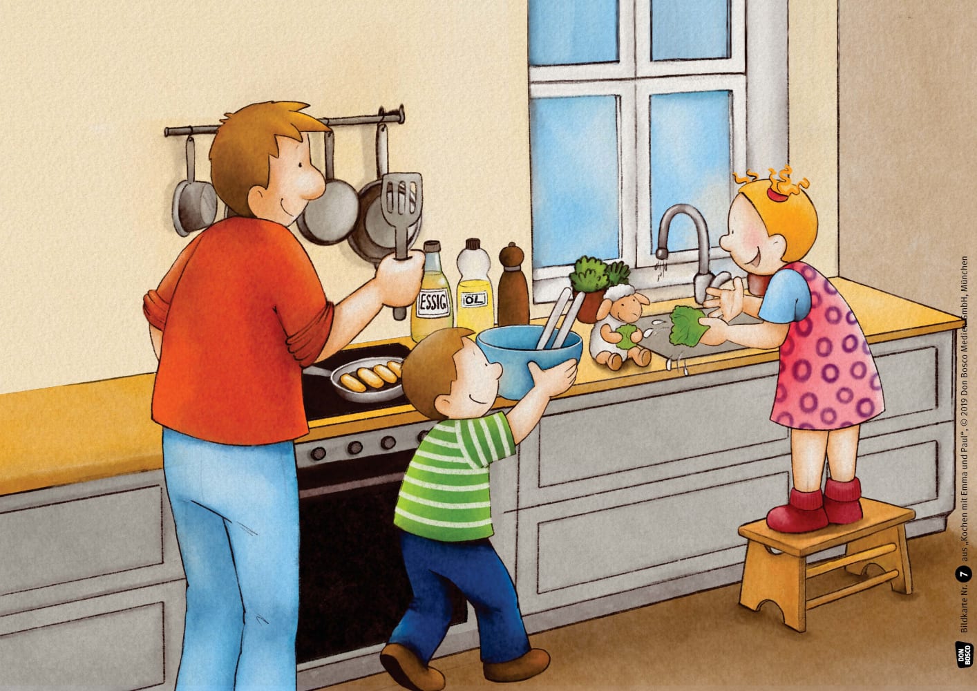 Kamishibai Bildkartenset - Kochen mit Emma und Paul, 1 bis 5 Jahre