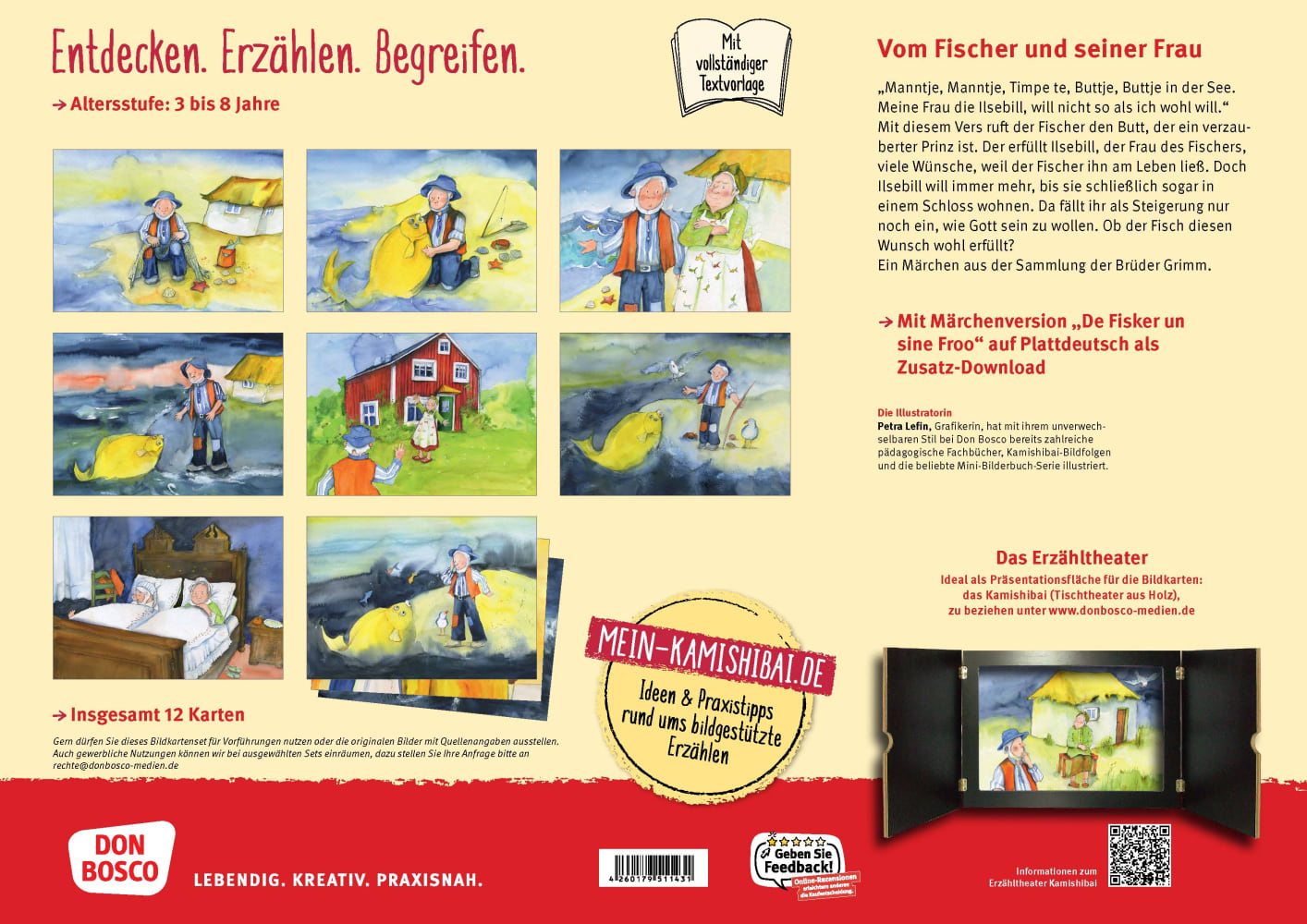 Vom Fischer und seiner Frau. Kamishibai Bildkartenset, 3-8 Jahre