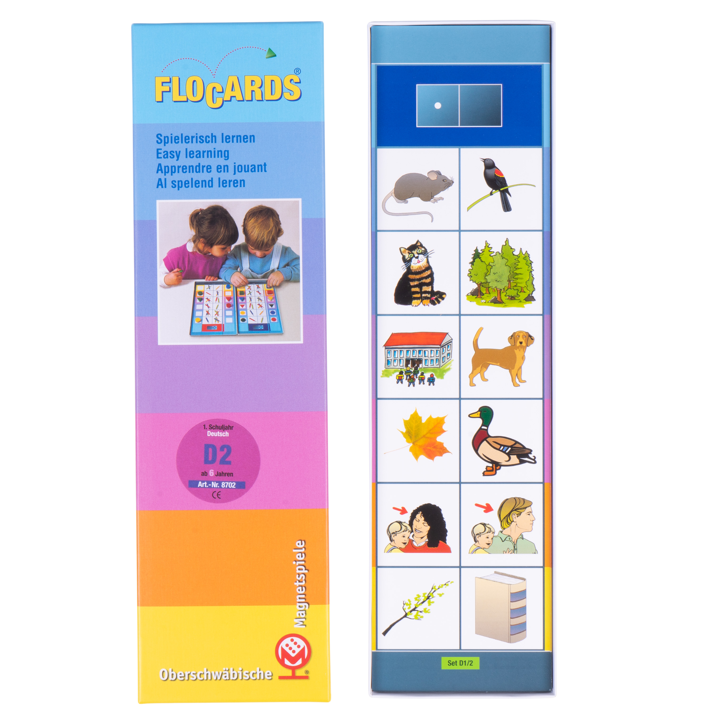 Lernkarten, Flocards Grundschule, Deutsch D2, Grundwortschatz, 24-teilig