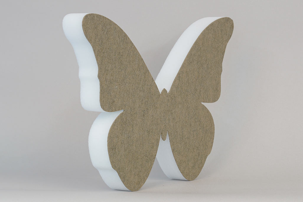 Akustik-Wandabsorber, Schmetterling, Beige, dekorativ, soni ELEMENT