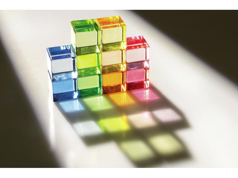 Acrylwürfel für Licht- und Farberfahrungen, 10 Stück, ab 3 Jahren