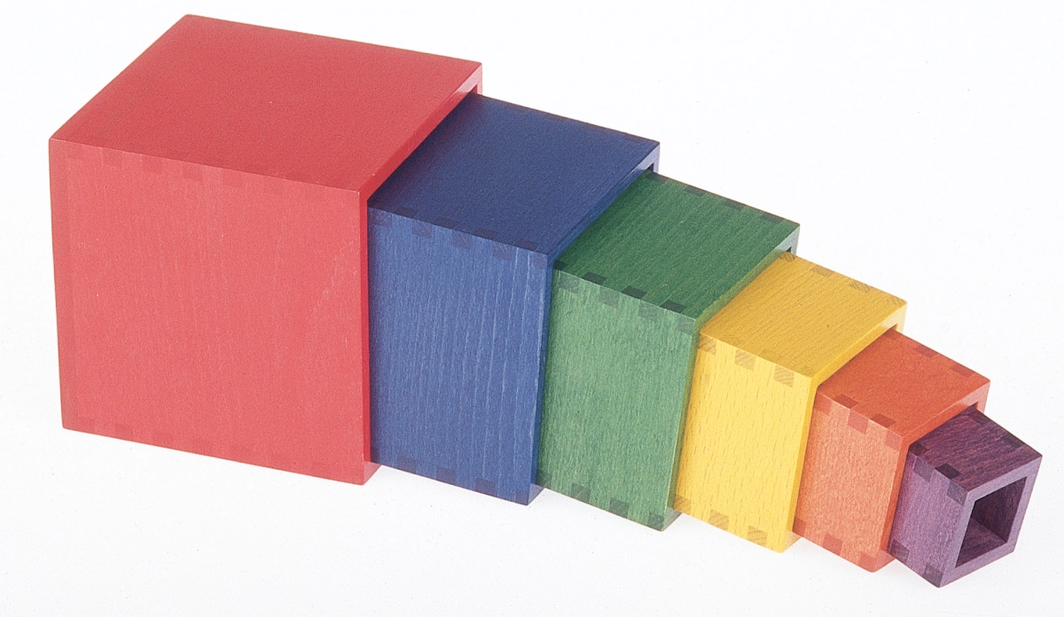 Würfelturm - aus Buchenholz, Holzbausteine, ab 12 Monaten