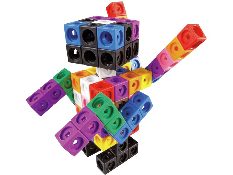 Rechenset MathLink Steckwürfel, 200 Würfel und 20 Modelle, ab 5 Jahren