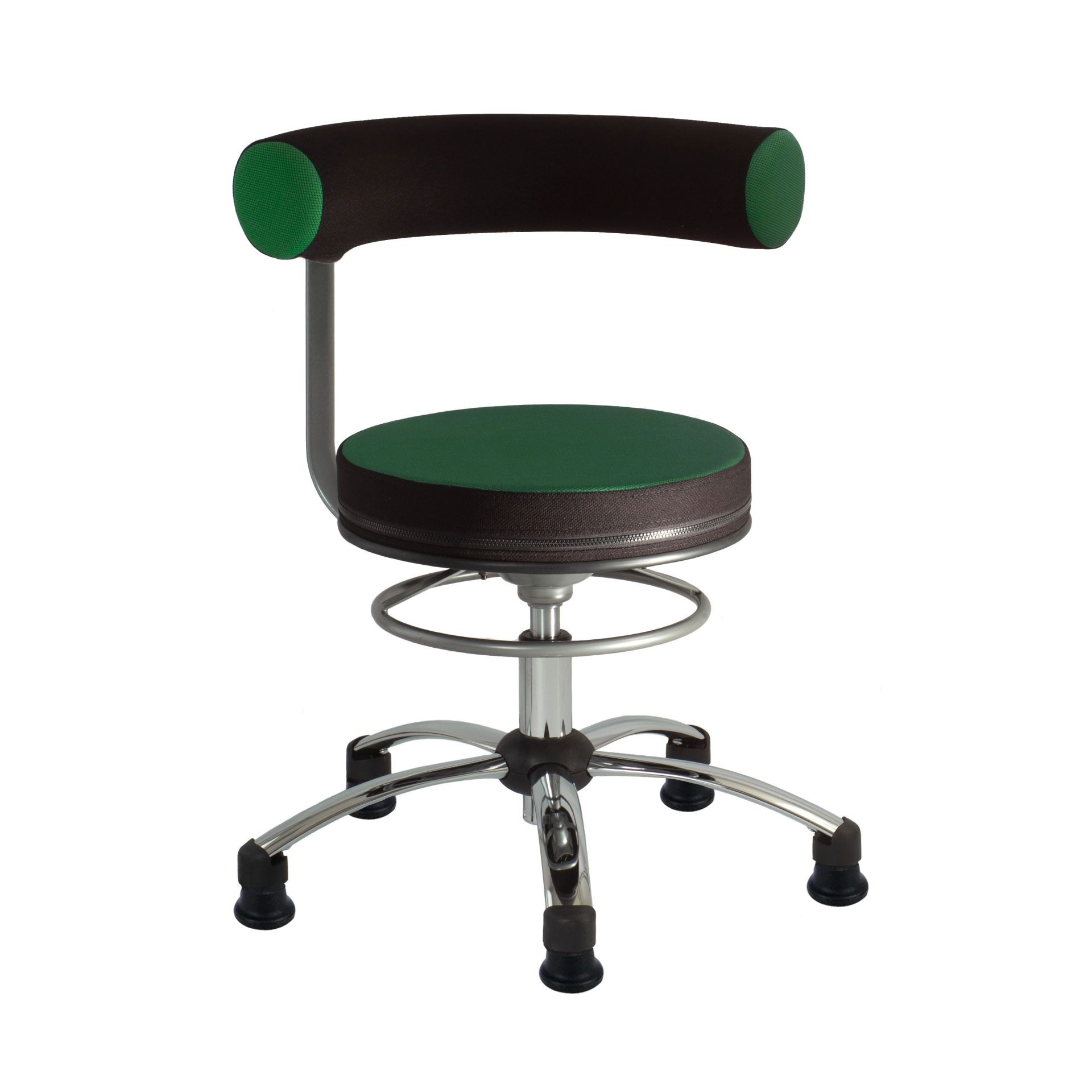 Sanus Gesundheitsstuhl 36-43 cm, Stoff grün/schwarz, mit Gleiter