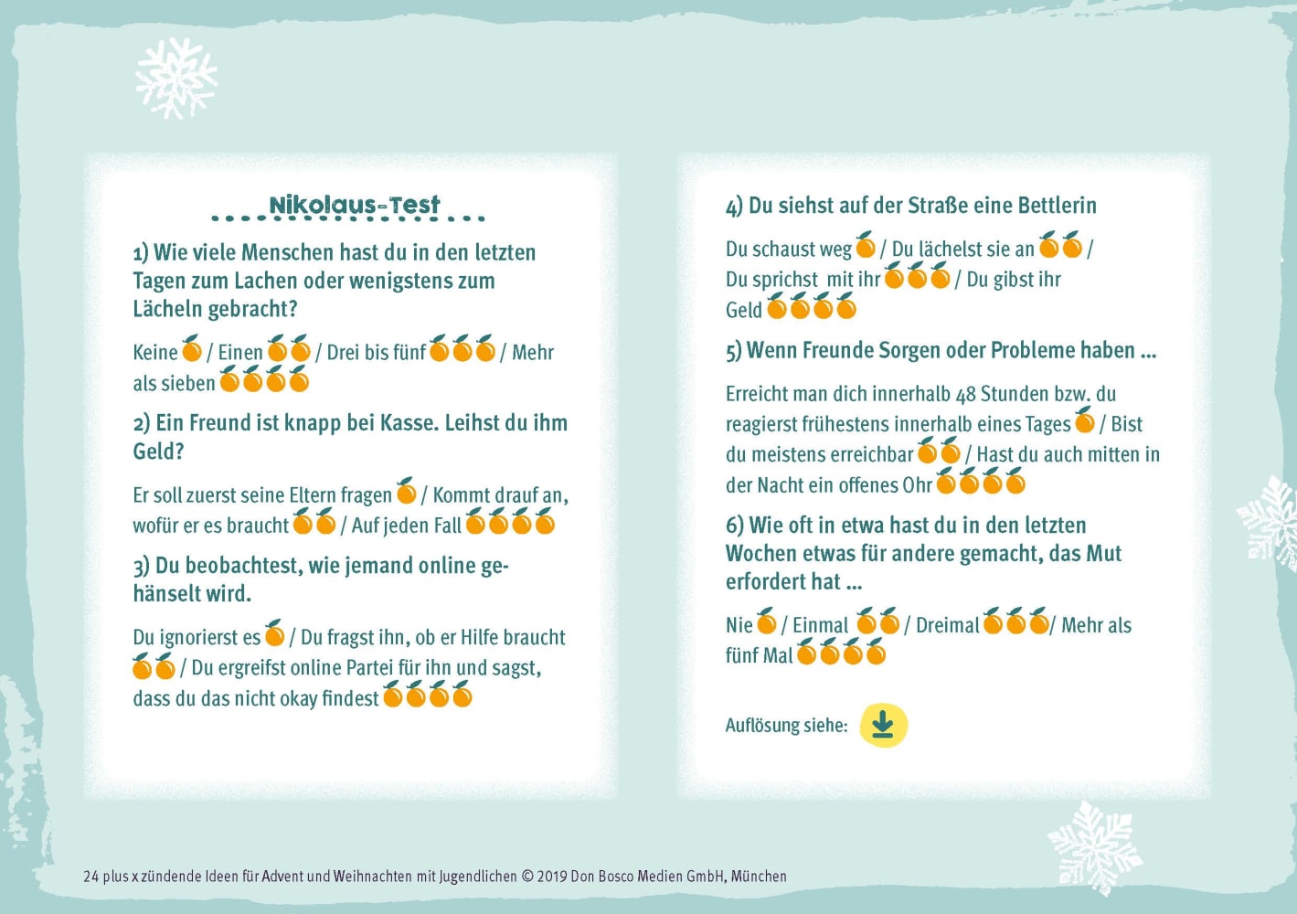 24 plus X zündende Ideen für Advent und Weihnachten mit Jugendlichen, Karten, ab 12 Jahre