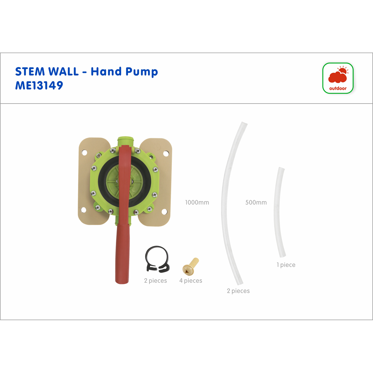 Wasserpumpe für STEM Wand, inkl. Schläuche und Rohrschellen, ab 3 Jahre